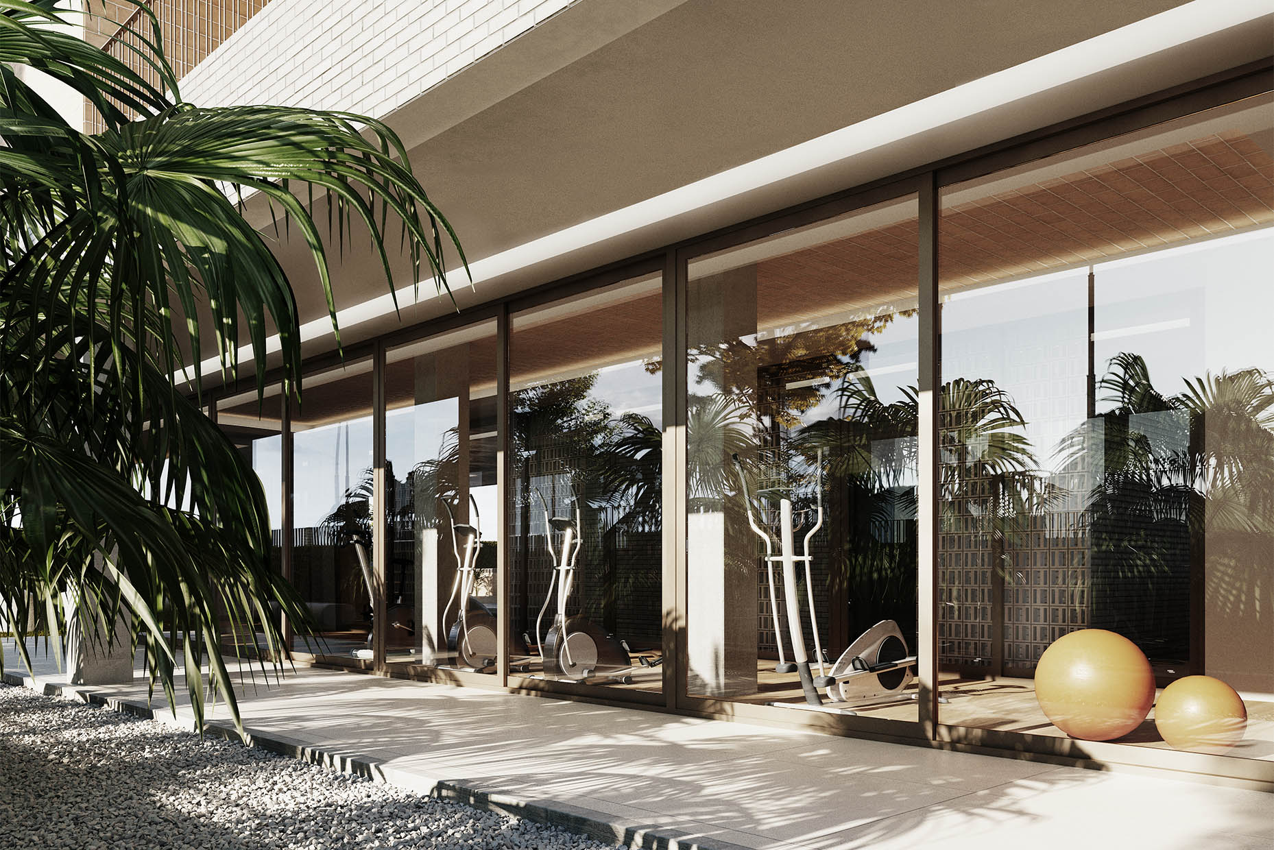 Diseño y estrategia de complejo residencial, zona común.
