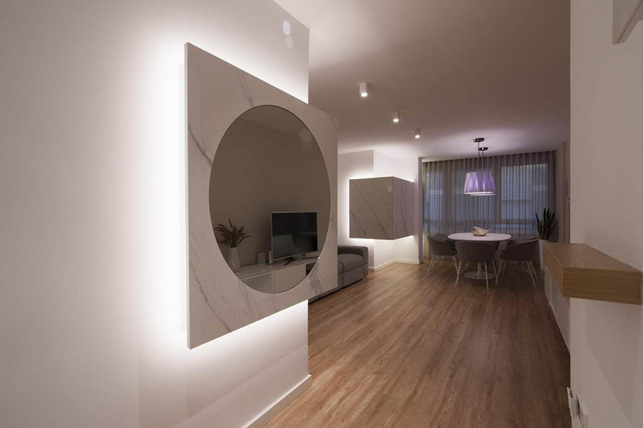 Diseño y reforma de vivienda, hall entrada