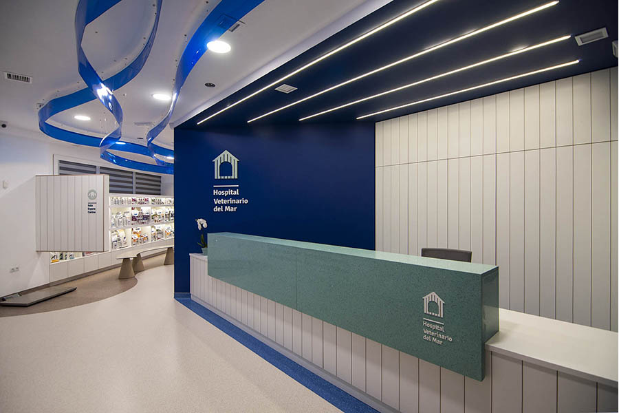 Diseño mostrador hospital veterinario