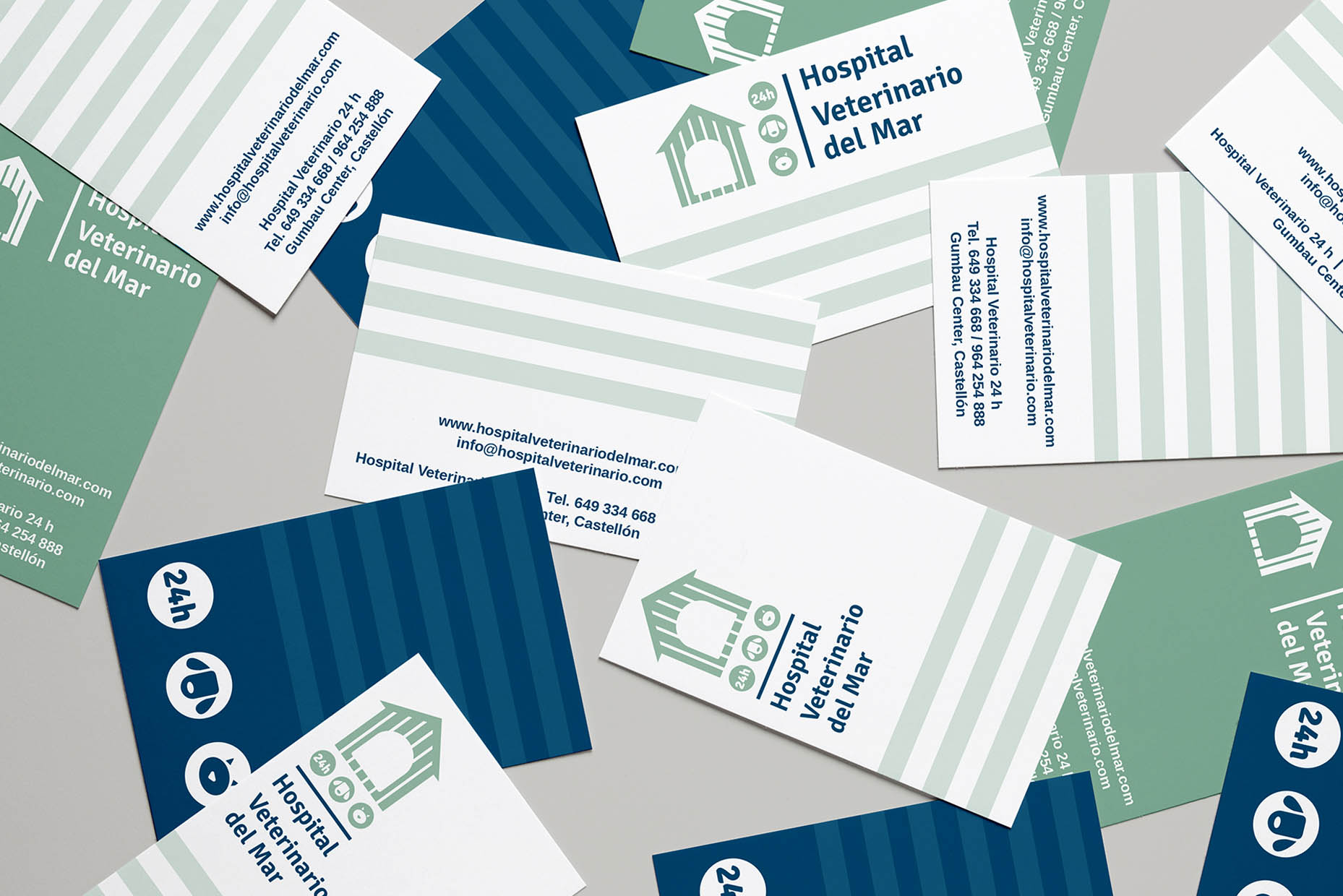 Diseño tarjetas hospital veterinario