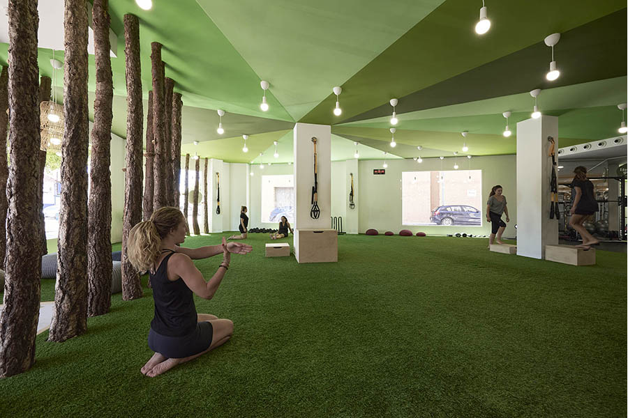 diseño de sala entrenamiento e iluminación