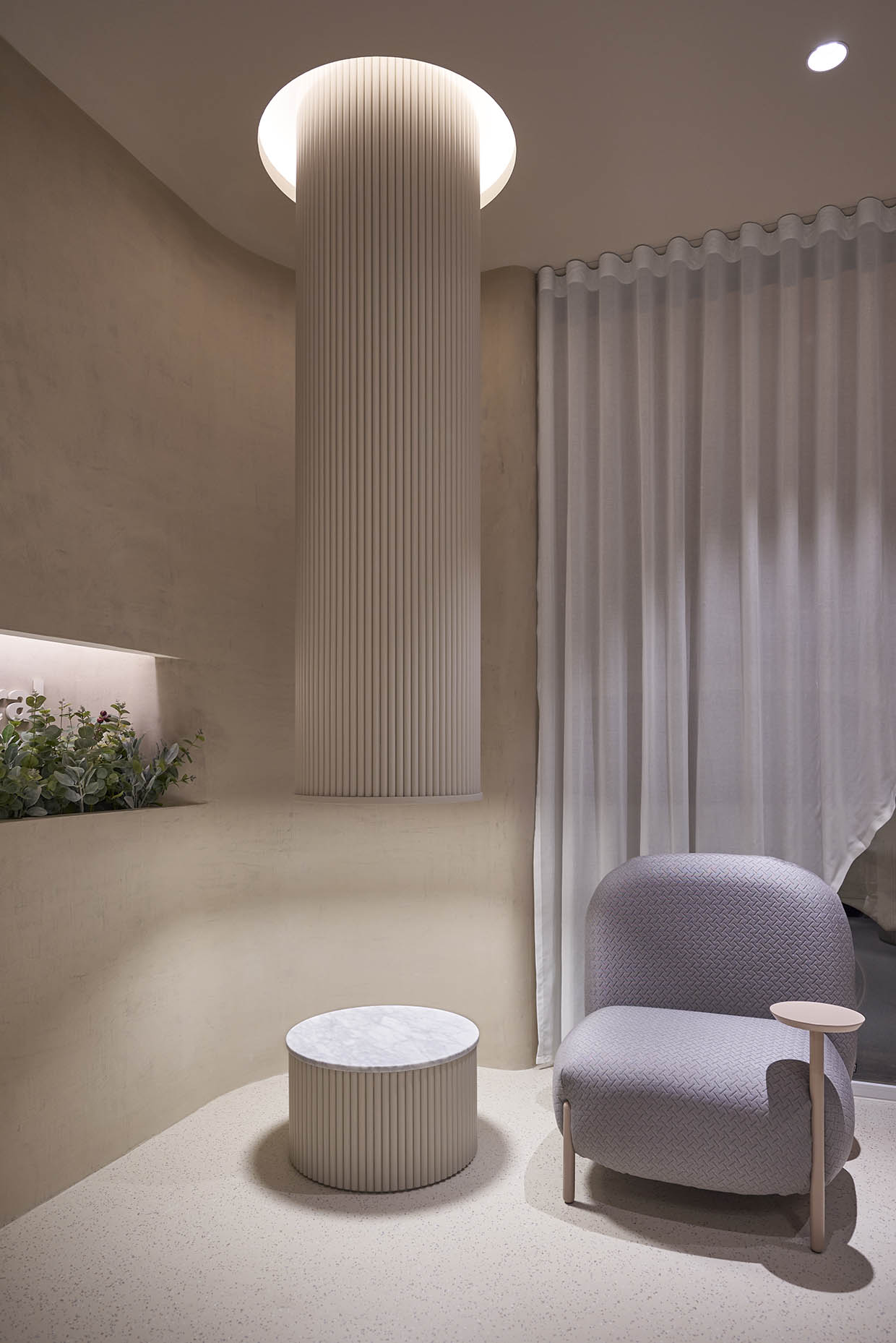 Diseño zona espera clínica dental